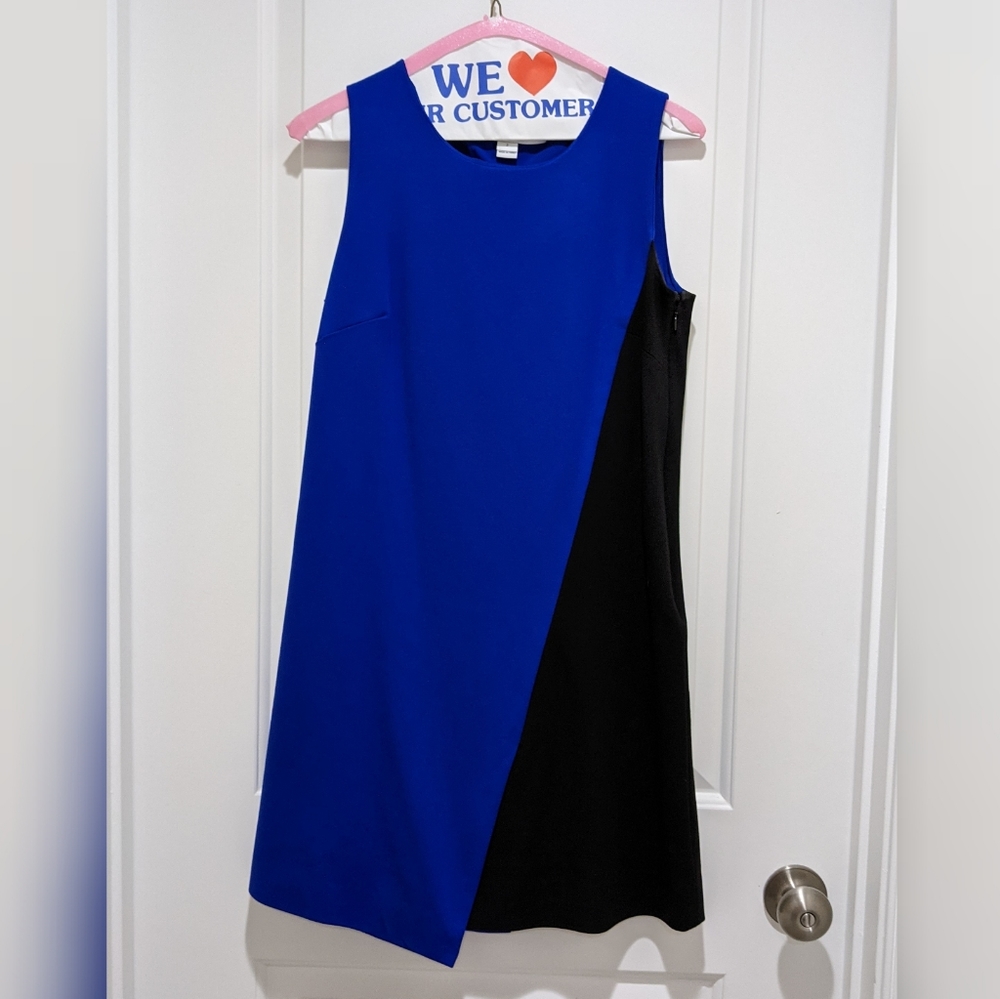 DVF color block shift dress